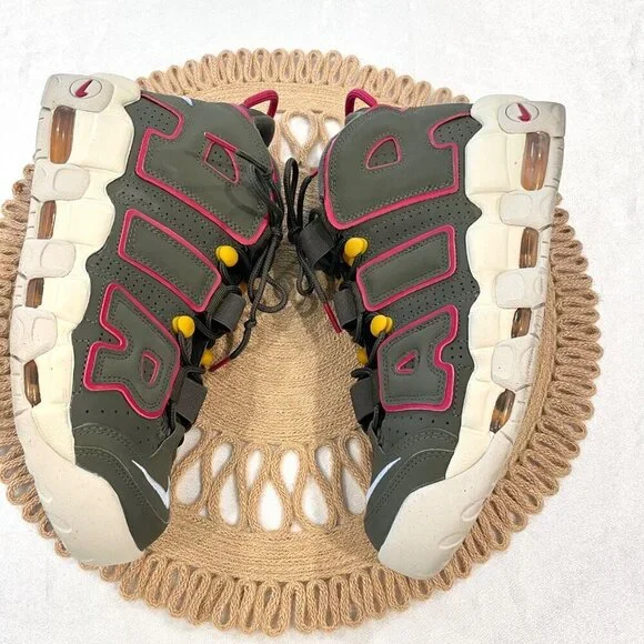 Nike Air More Uptempo Cargo Khaki Sneakers DH0622-300 Size 9.5 Men's - Picture 4 of 10